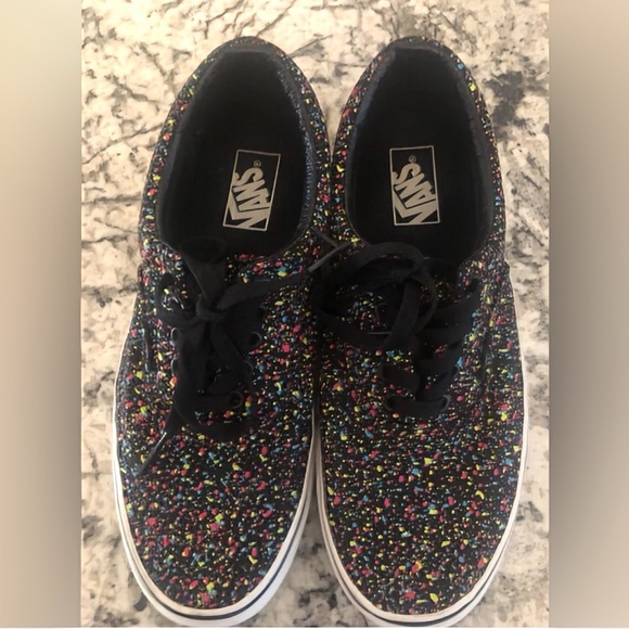 Vans Classic Tennis Shoes Unisex Black Multicolor Mens Size 8.5 Womens Size 10 - Picture 2 of 13